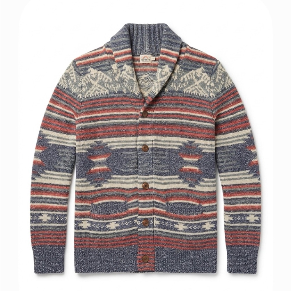 Faherty Men’s Thunderbird Serape Jacquard
Button Cardigan - Medium - EUC - Picture 6 of 14